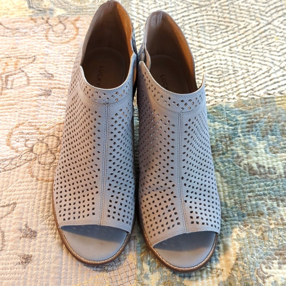 Lucky open-toe booties